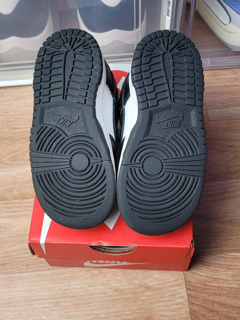 Nike Dunk Low Shoes Black White Panda Toddler Size 8C